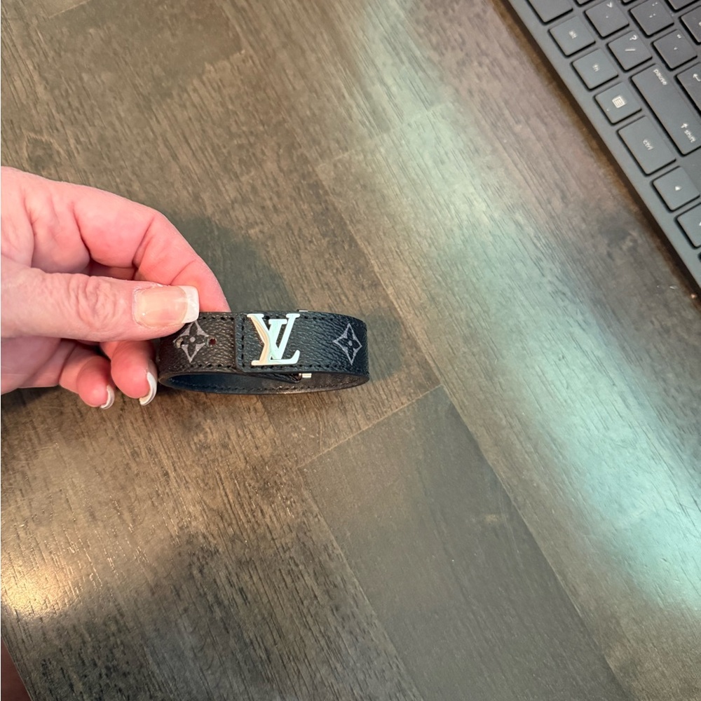 Louis Vuitton Black Leather Bracelet - Picture 1 of 3